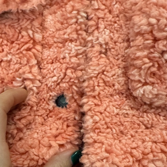 Free People Pink Teddy Swing Fleece Oversized Jacket Small - Picture 6 of 7